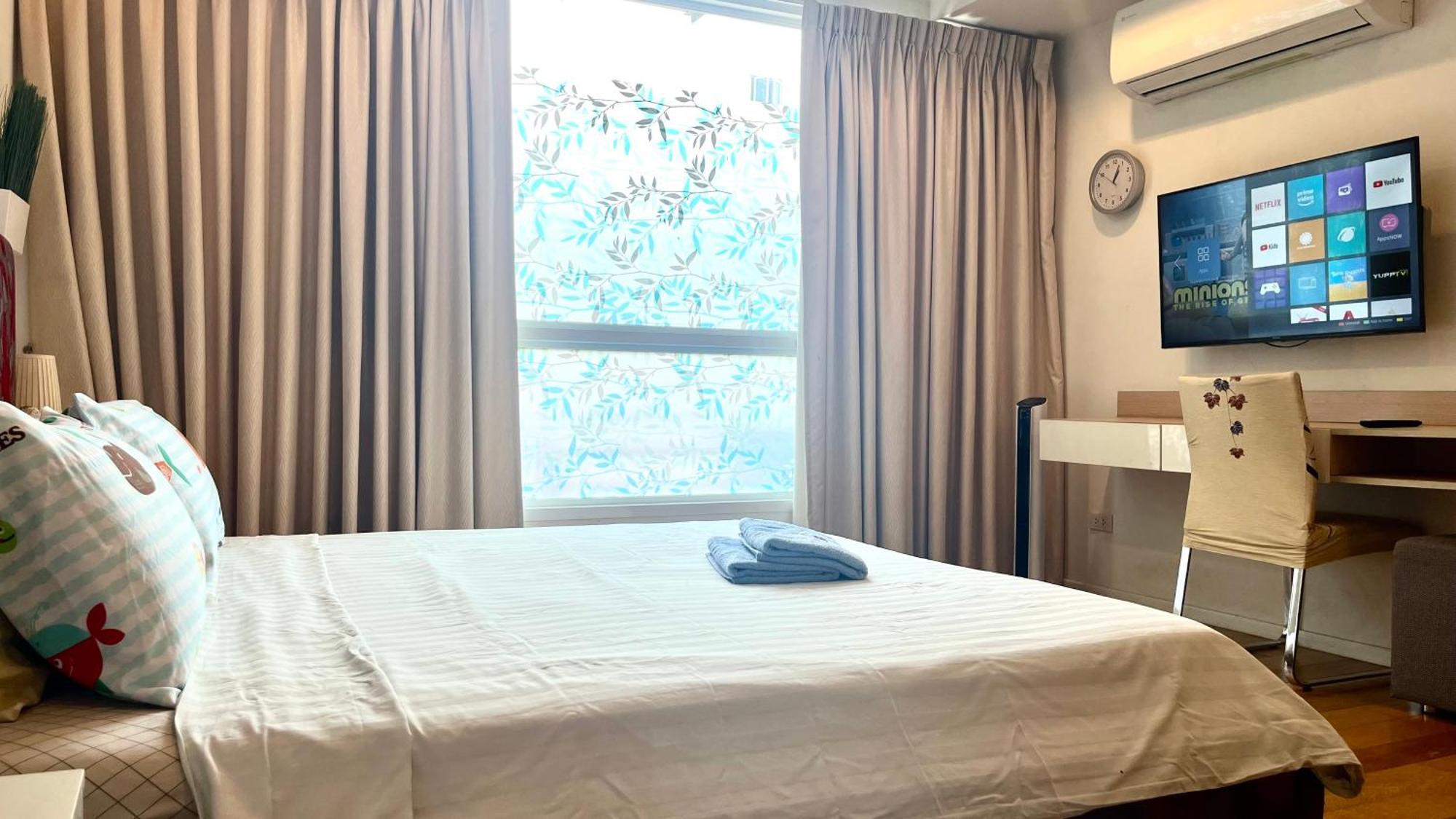 公寓 Comfortable Studio, Walk To Bts, Free Wi-Fi, Great Location *